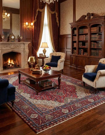 10' 2 x 13' 5 Hand Knotted Tabriz Persian Wool Rug