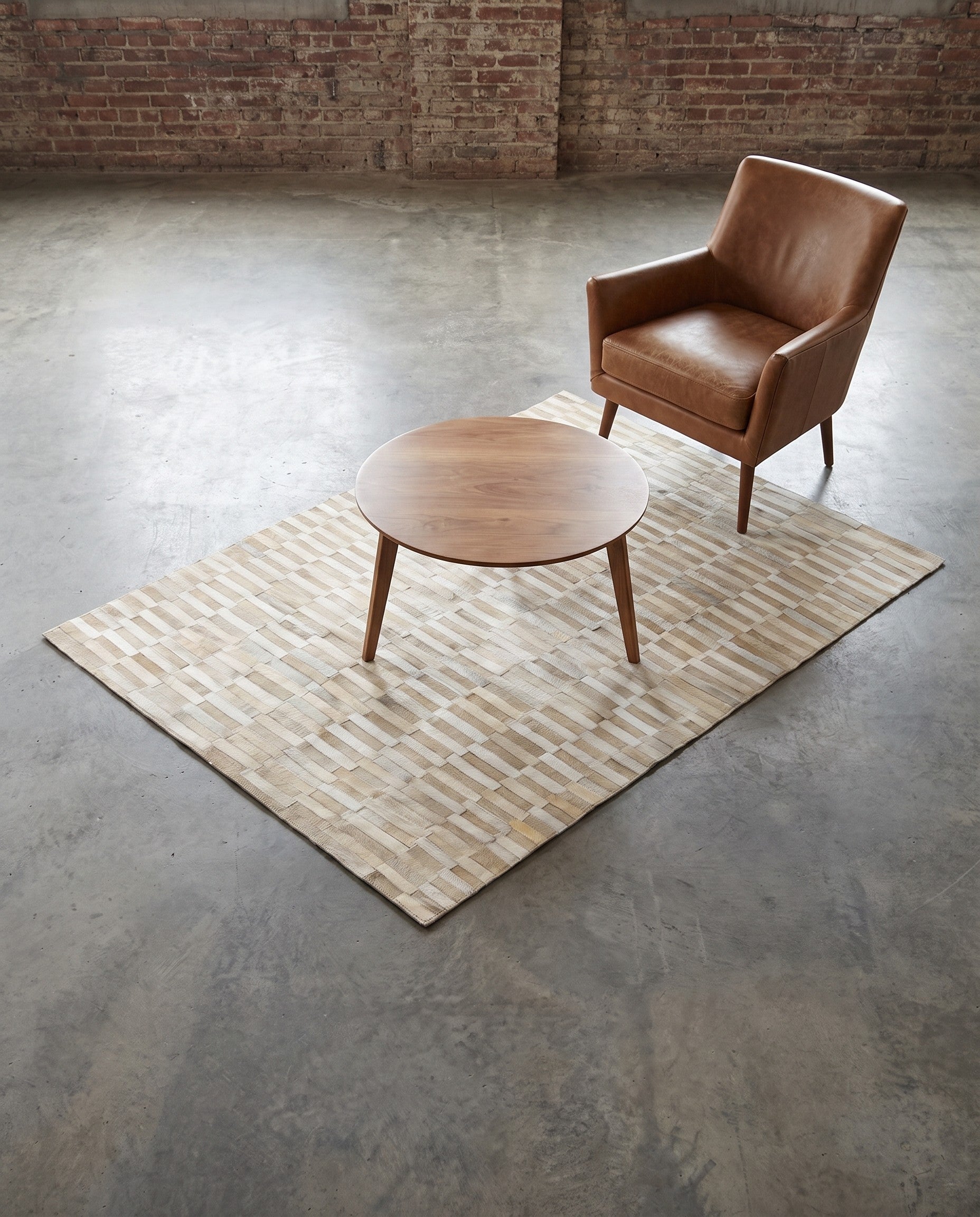 4' x 6' Cowhide Leather Rug