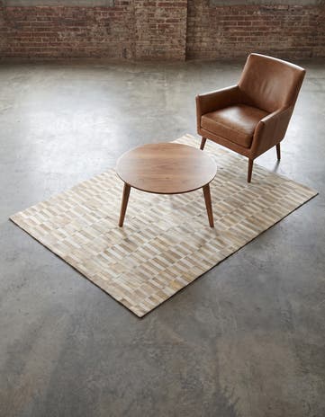 4' x 6' Cowhide Leather Rug