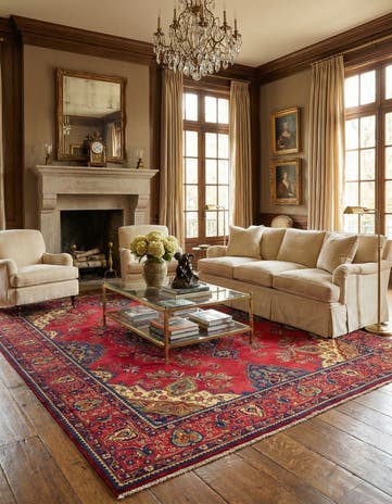 9' 6 x 13' Hand Knotted Tabriz Persian Wool Rug