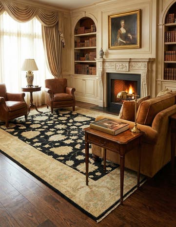 6' 7 x 9' 7 Hand Knotted Peshawar Ziegler Rug