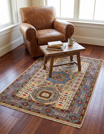 3' 11 x 5' 7 Hand Knotted Kazak Rug