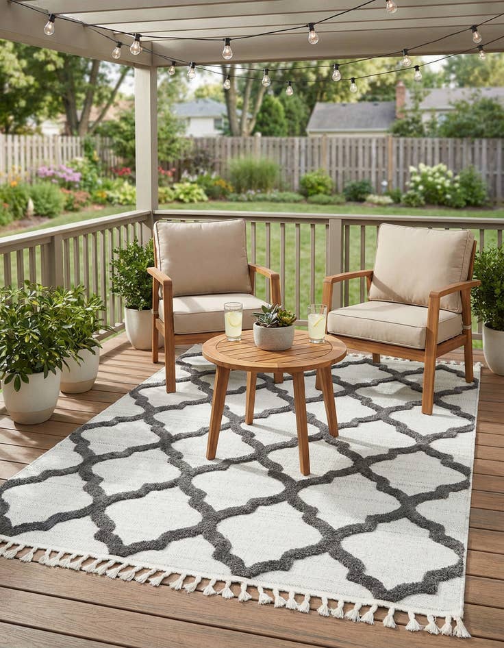 Detail image of  5' 3 x 7' 7  Washable  Indoor / Outdoor Rug