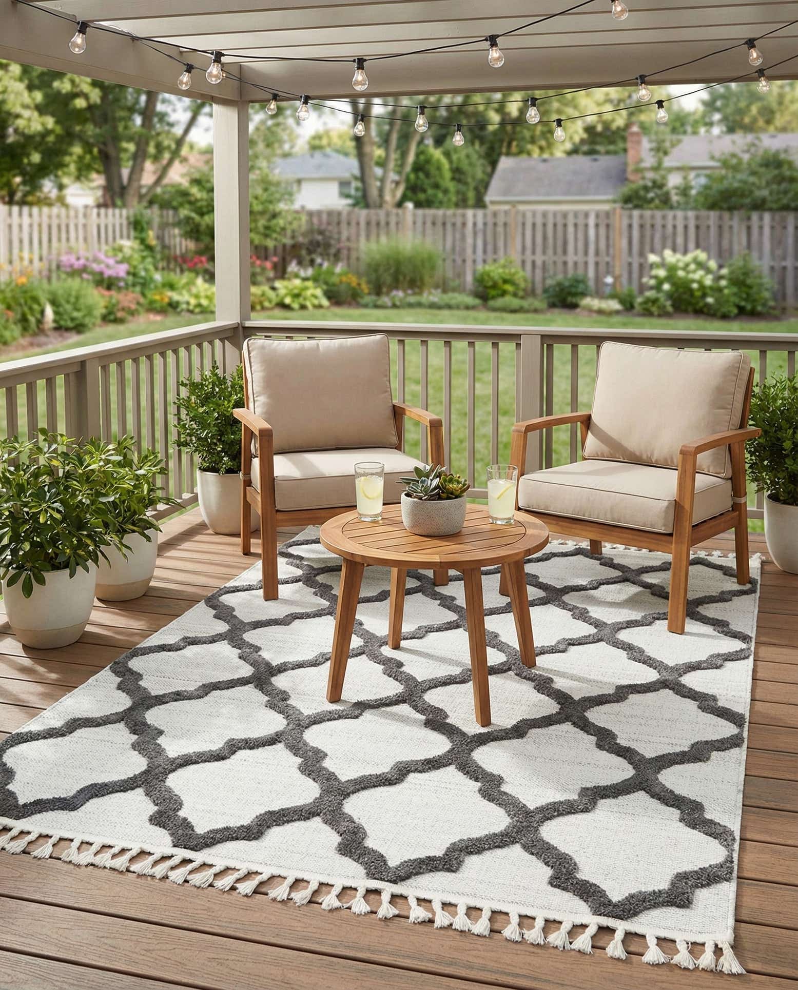 5' 3 x 7' 7 Easy-Clean Indoor / Outdoor Rug