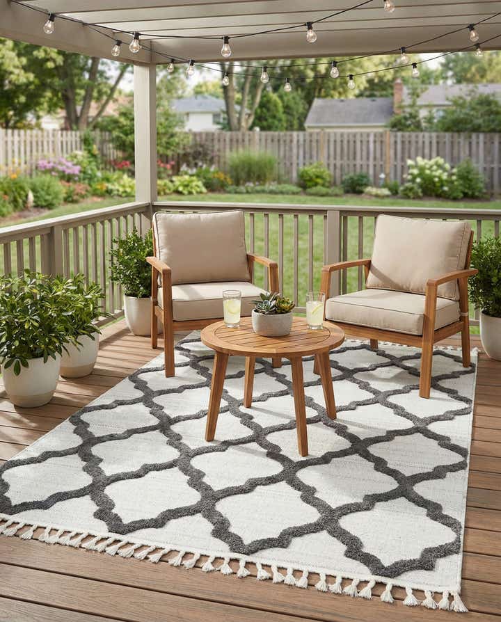 5' 3 x 7' 7 Easy-Clean Indoor / Outdoor Rug