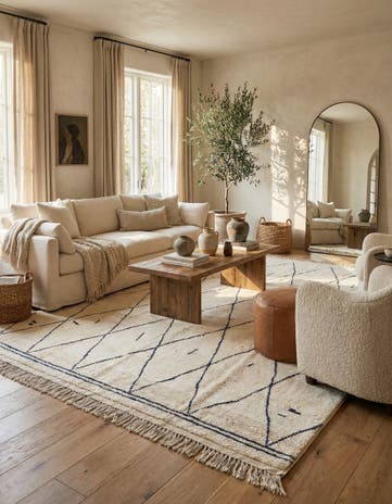 9' 4 x 12' Hand Knotted Moroccan Wool Rug
