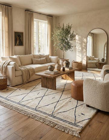 9' 4 x 12' Hand Knotted Moroccan Wool Rug