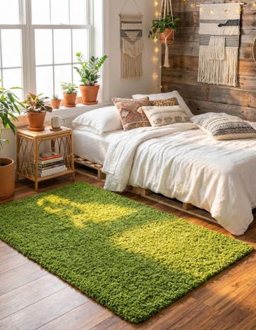 4' x 6' Solid Shag Rug