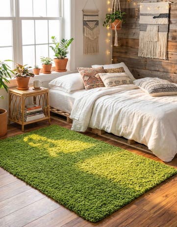 4' x 6' Solid Shag Rug