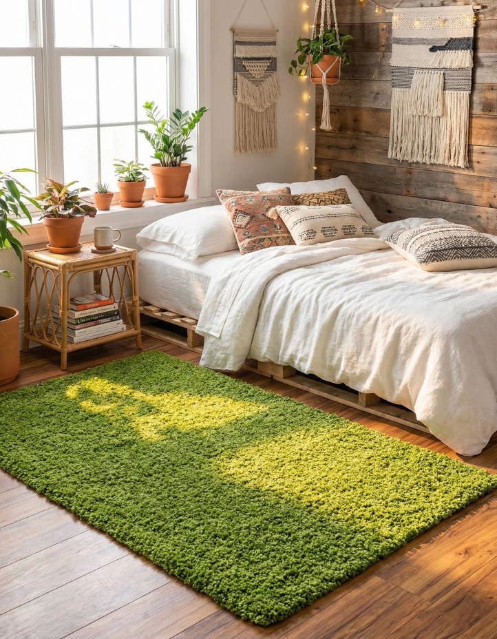 4' x 6' Solid Shag Rug