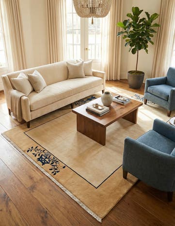 5' 6 x 8' Hand Knotted Darya Wool Rug
