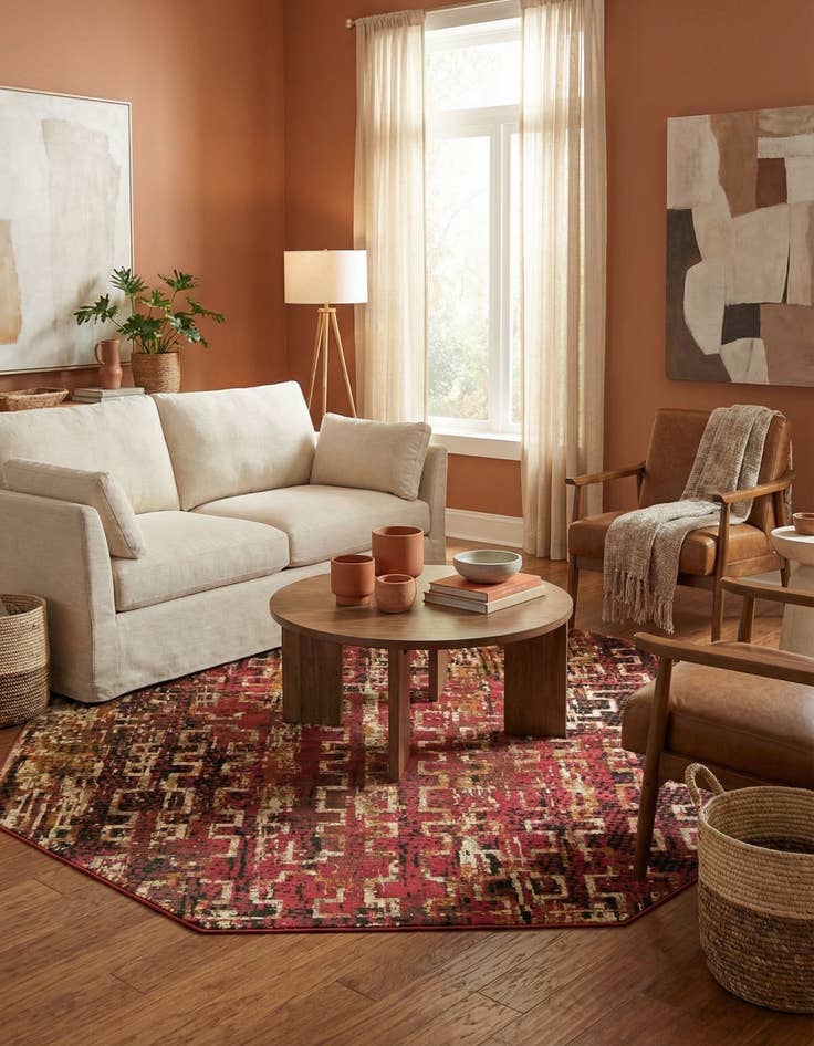 Detail image of 7' 10 x 7' 10 Saturn Octagon Rug