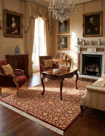 4' 4 x 6' 7 Ghom Silk Rug