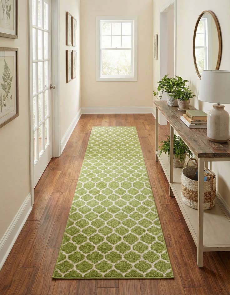 Detail image of  2' 7 x 16' 5 Lattice Runner Rug