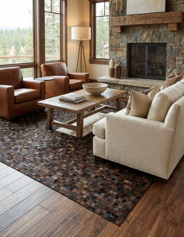 8' 2 x 10' Cowhide Stocks Rug