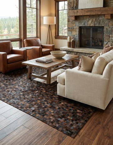 8' 2 x 10' Cowhide Stocks Rug