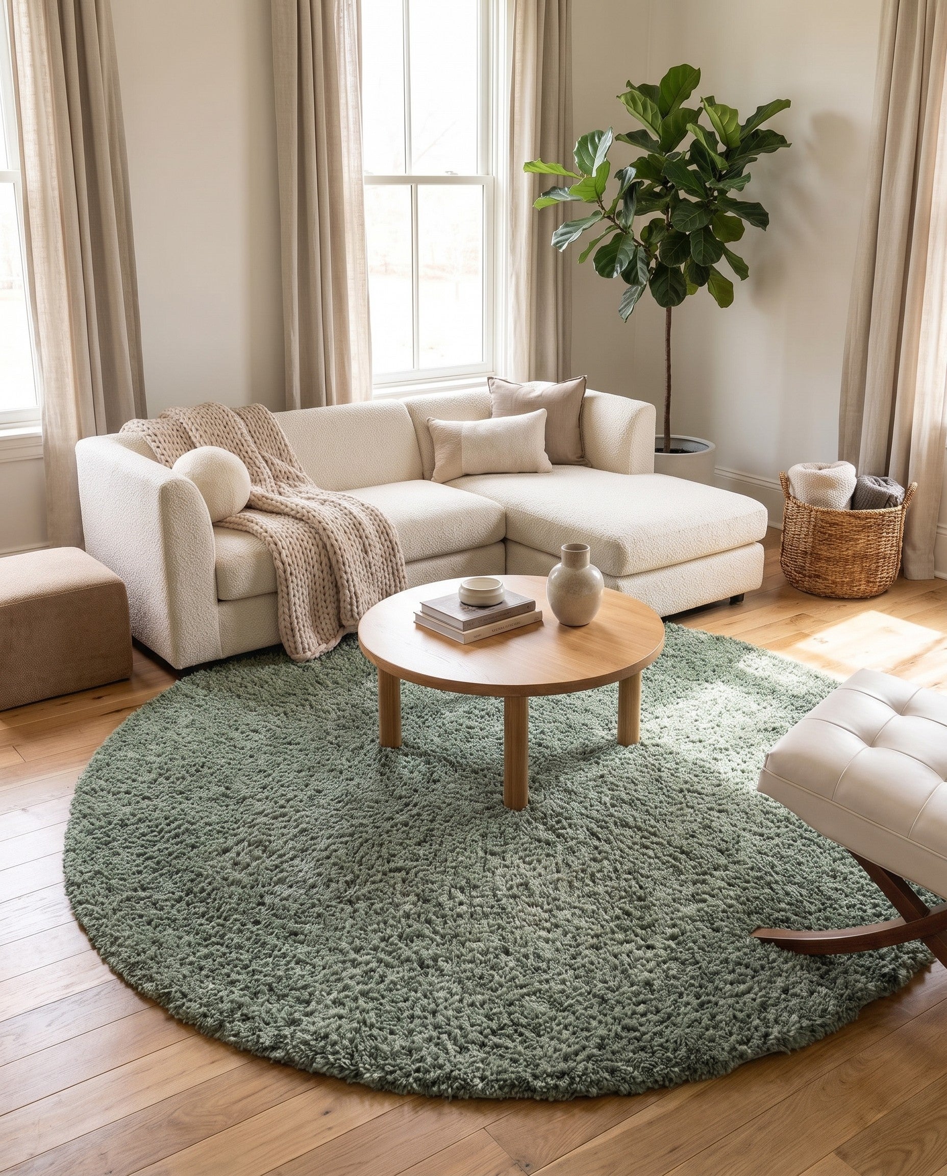 10' x 10' Zermatt Shag Round Rug