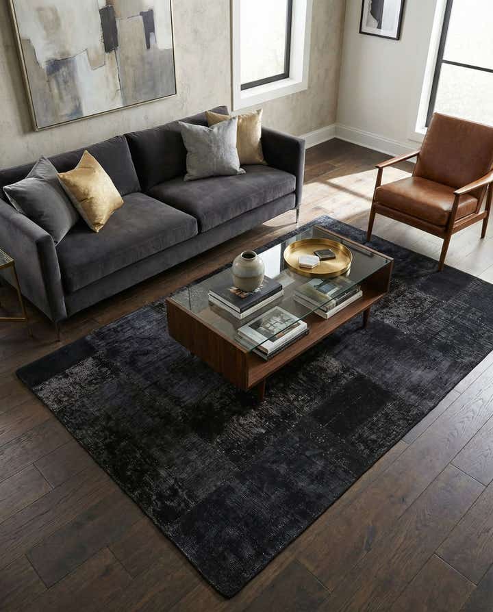 4' 6 x 6' 10 Hand Knotted Ultra Vintage Persian Wool Rug