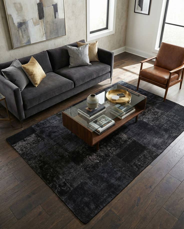 Detail image of 4' 6 x 6' 10 Hand Knotted Ultra Vintage Persian Wool Rug