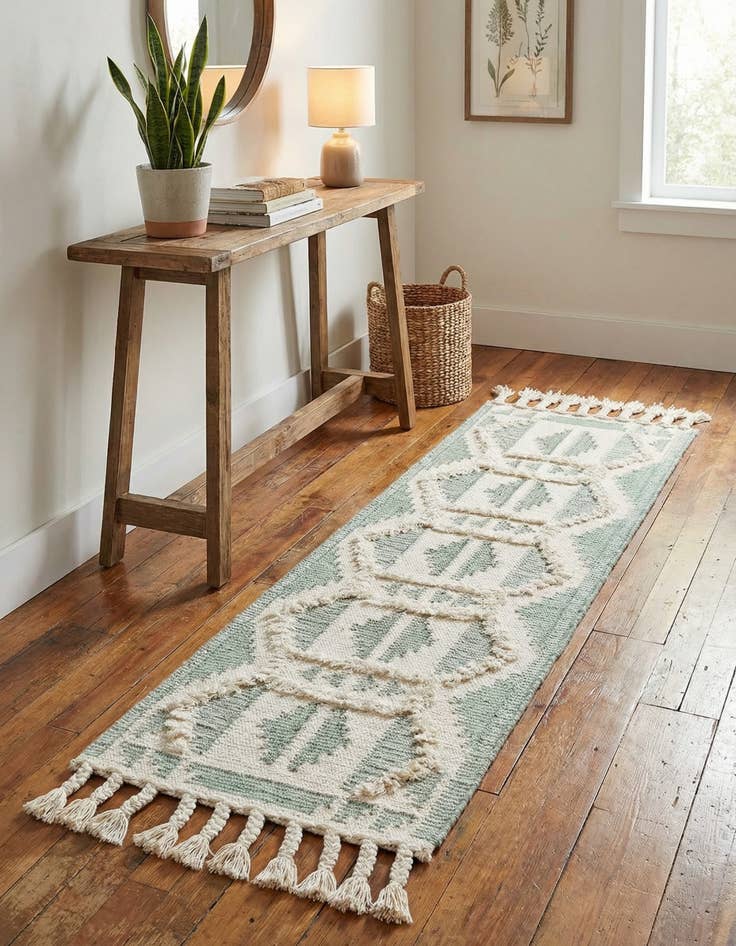 Detail image of  2' 2 x 6' 1  Hand Woven Arizona Wool Runner Rug