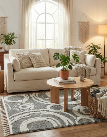 Gray Boho Rug