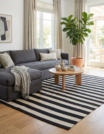 5' 6 x 8' 1 Hand Woven Kilim Modern Wool Rug