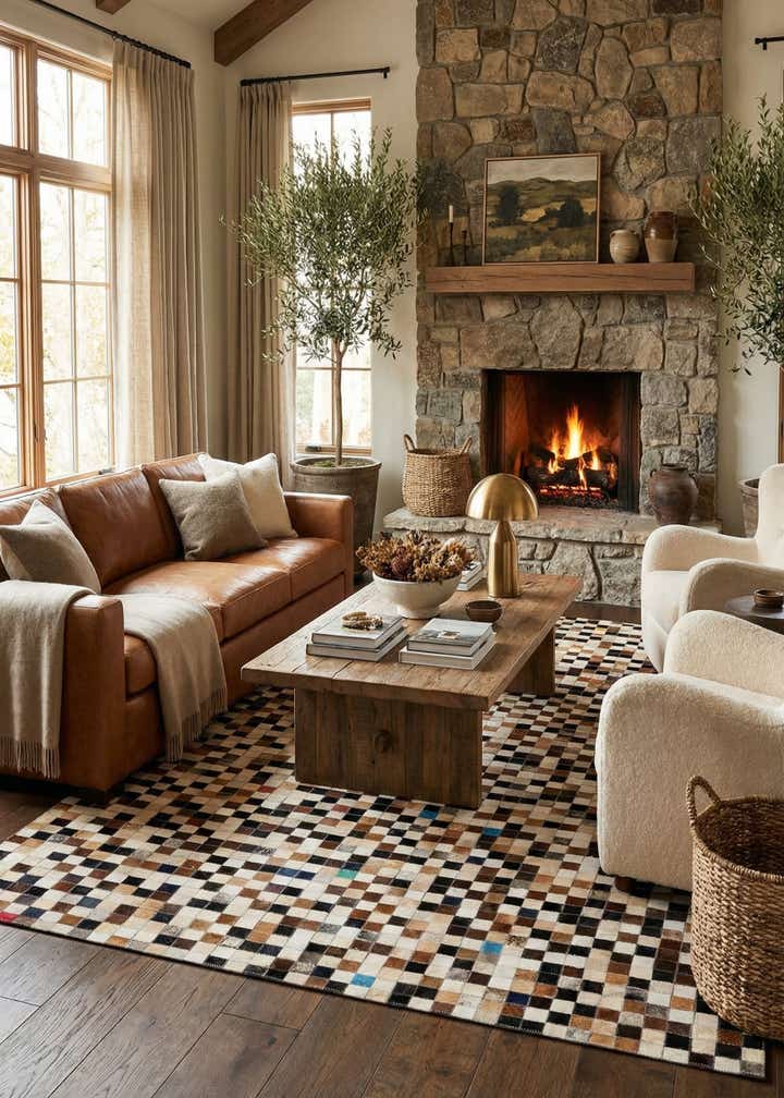 5' 1 x 7' 11 Cowhide Stocks Rug