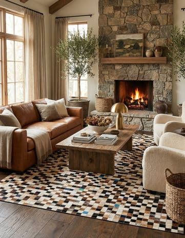 5' 1 x 7' 11 Cowhide Stocks Rug