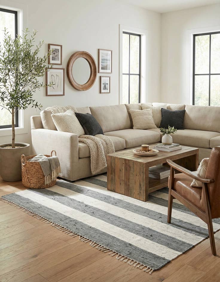 Detail image of  9' x 12' 2  Hand Woven Chindi Rag Rug