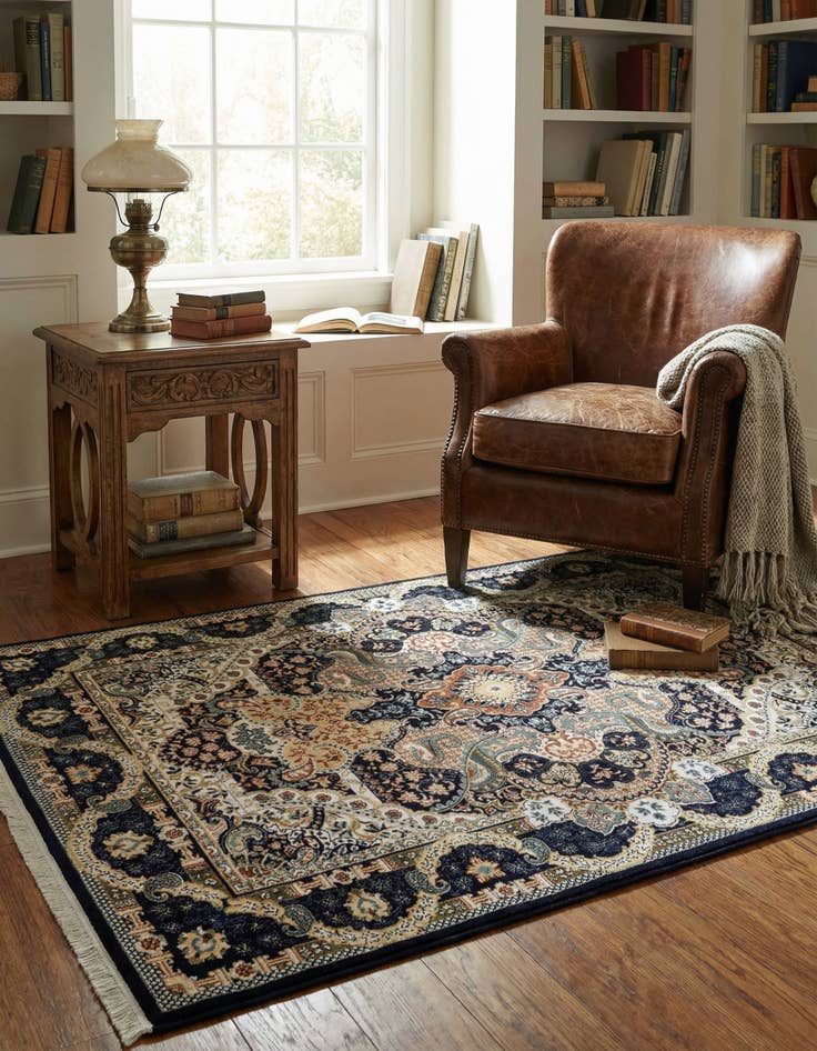 Detail image of  6' 1 x 9' Nain Design Rug