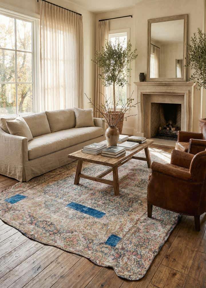 8' x 11' 7 Hand Knotted Ultra Vintage Persian Wool Rug