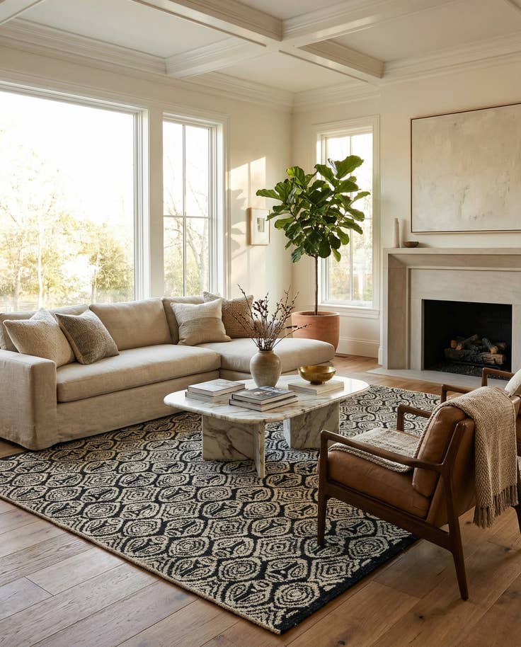 Detail image of 9' 4 x 12' 1 Hand Knotted Darya Wool Rug