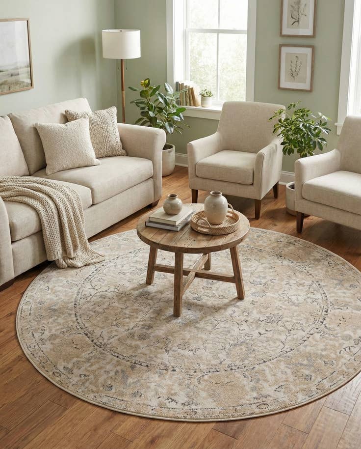 Detail image of 6' 1 x 6' 1 Oregon Round Rug
