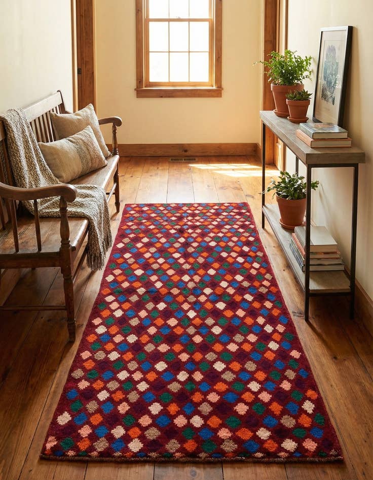 Detail image of 3' 10 x 6'  Hand Knotted Balouch Wool Rug