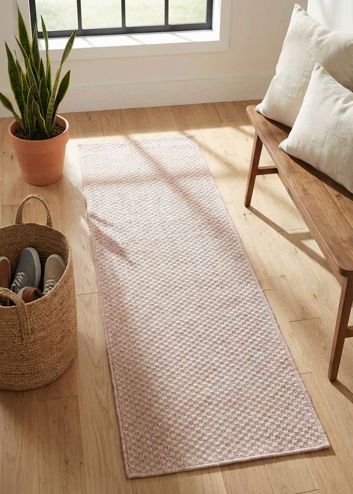 2' x 6' Easy-Clean Solid Indoor / Outdoor Runner Rug