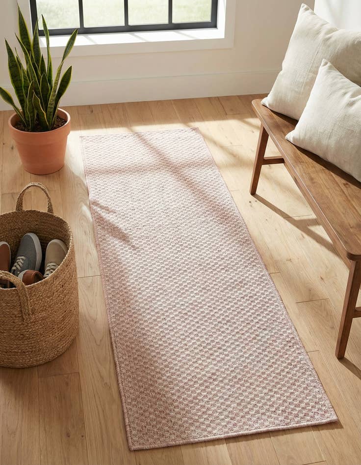 Detail image of 2' x 6' Easy-Clean Solid Indoor / Outdoor Runner Rug