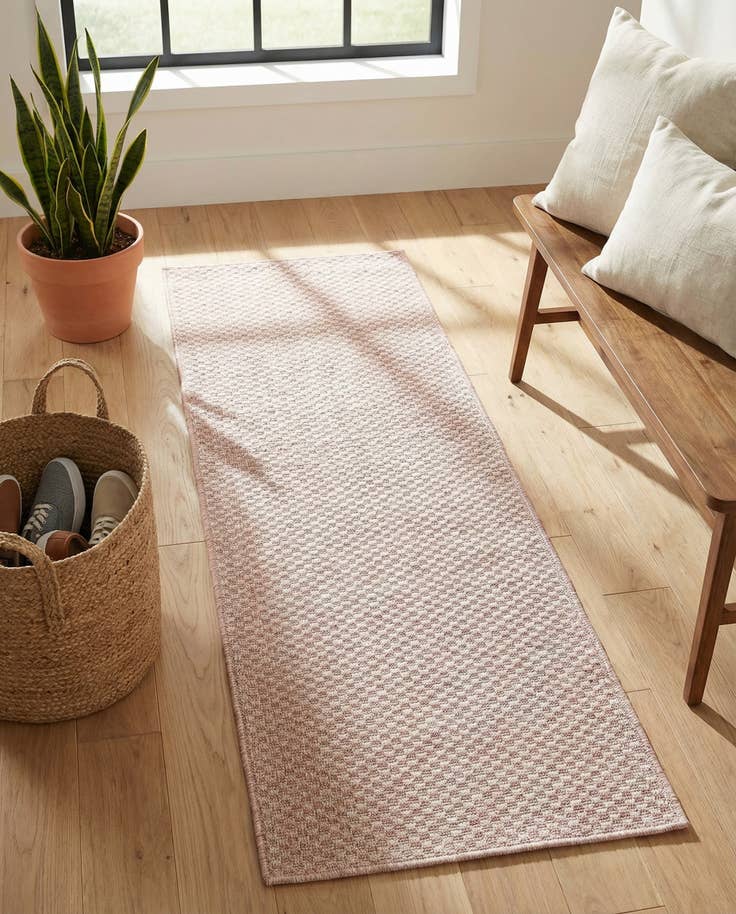 Detail image of 2' x 6' Easy-Clean Solid Indoor / Outdoor Runner Rug