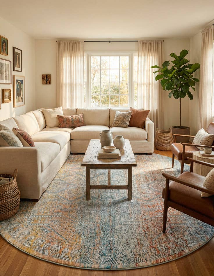 Detail image of 10' 2 x 10' 2 Newport Round Rug