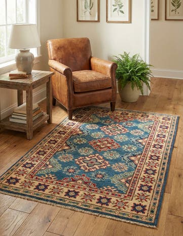 2' 9 x 4' 4 Hand Knotted Kazak Rug