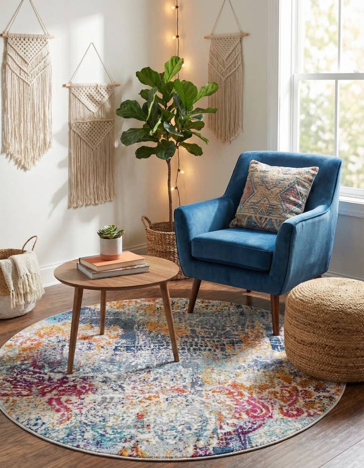 Detail image of 3' 7 x 3' 7 Malibu Round Rug