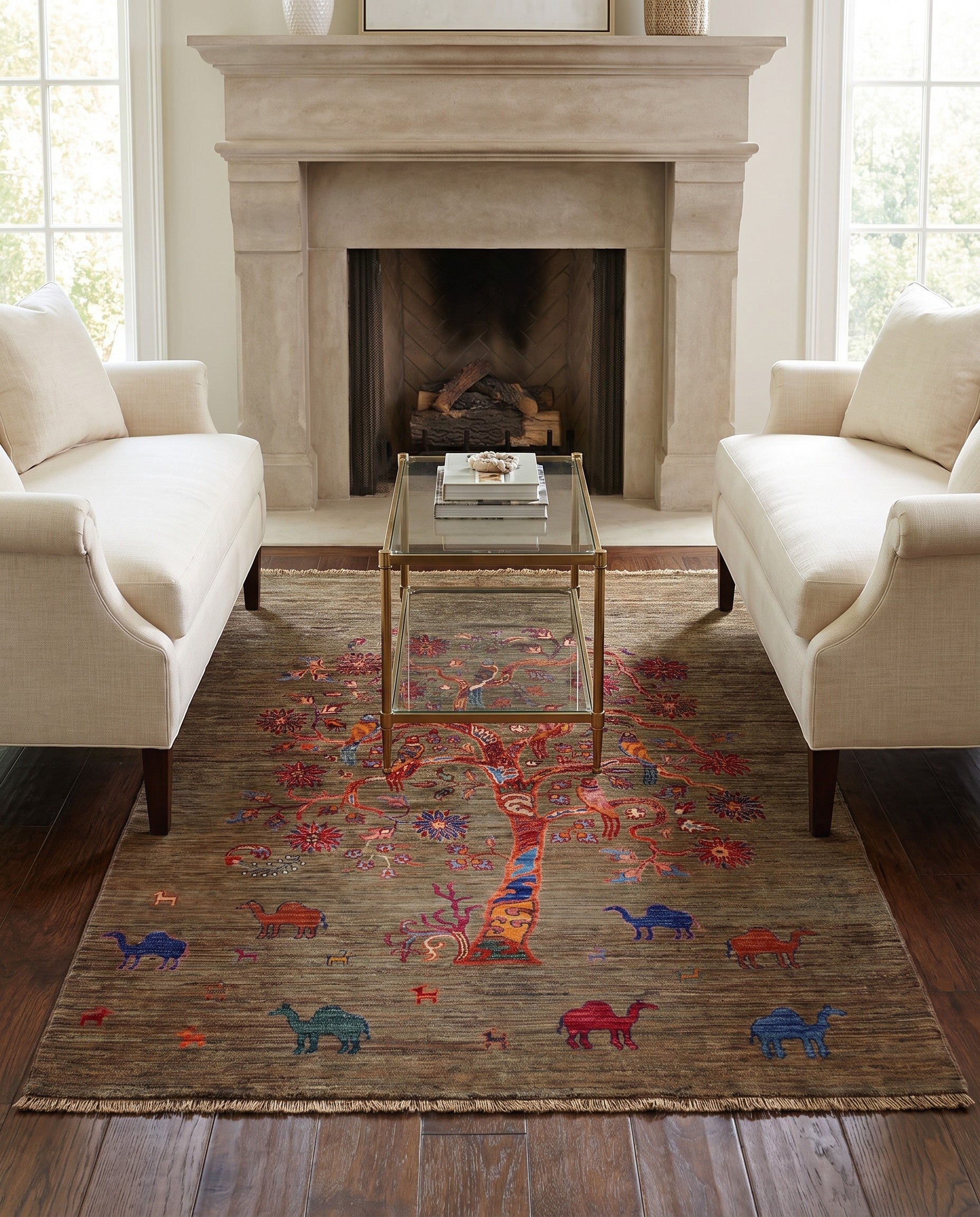 4' 3 x 5' 11 Hand Knotted Ariana Ziegler Rug
