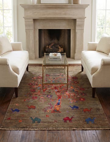 4' 3 x 5' 11 Hand Knotted Ariana Ziegler Rug