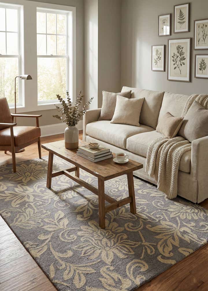 5' x 8' Agra Wool Rug