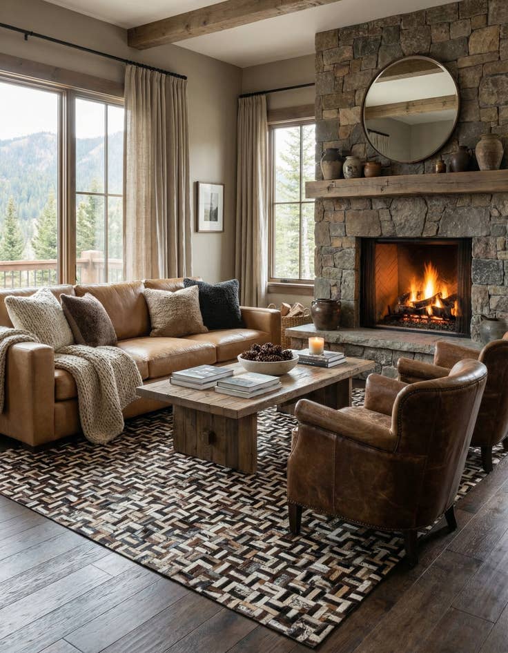 Detail image of  8' x 10' 1 Cowhide - Patchwork Rug