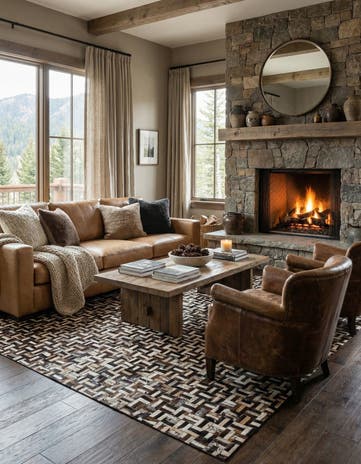 8' x 10' 1 Cowhide - Patchwork Rug