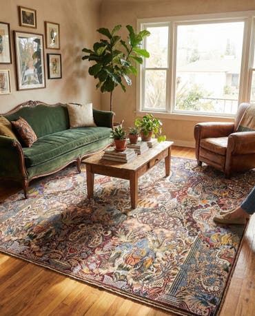  7' 10 x 7' 10  Washable Timeless Square Rug