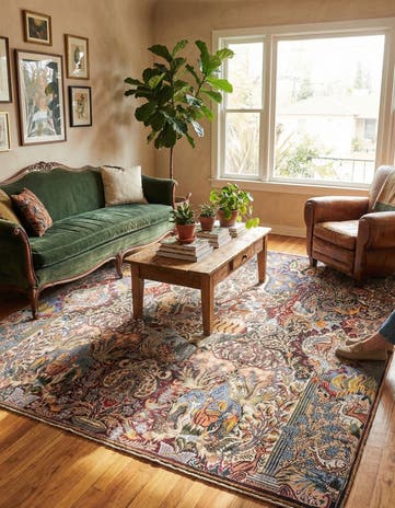 Washable Timeless Square Rug