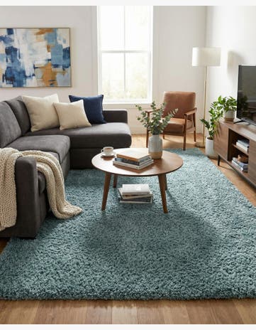 10' x 13' Solid Shag Rug