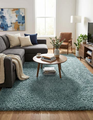 10' x 13' Solid Shag Rug