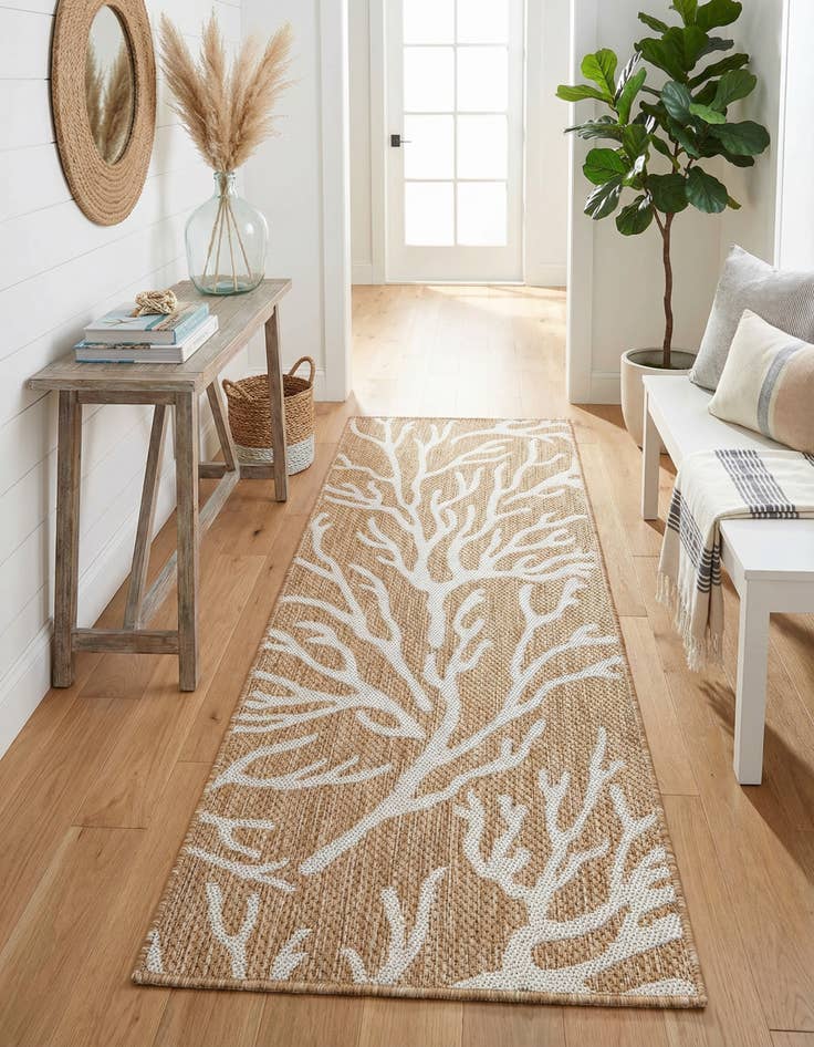 Detail image of 2' x 5' 3 Easy-Clean Coastal Indoor / Outdoor Runner Rug